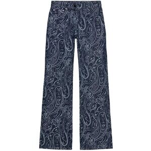 Jacquard denim pants